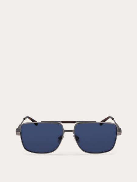 Ferragamo | Men's Sunglasses - Ruthenium/Blue