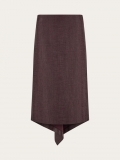 Ferragamo | Women's Asymmetric Skirt - Oxblood