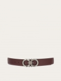 Ferragamo | Men's Reversible And Adjustable Gancini Belt - Oxblood/Testa Di Moro