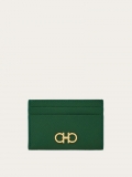 Ferragamo | Women's Gancini Credit Card Holder - Forest Green