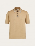 Ferragamo | Men's Short Sleeved Polo Shirt - Stone