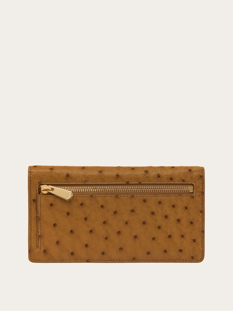 Ferragamo | Women's Gancini Continental Wallet - Burnt Ocher