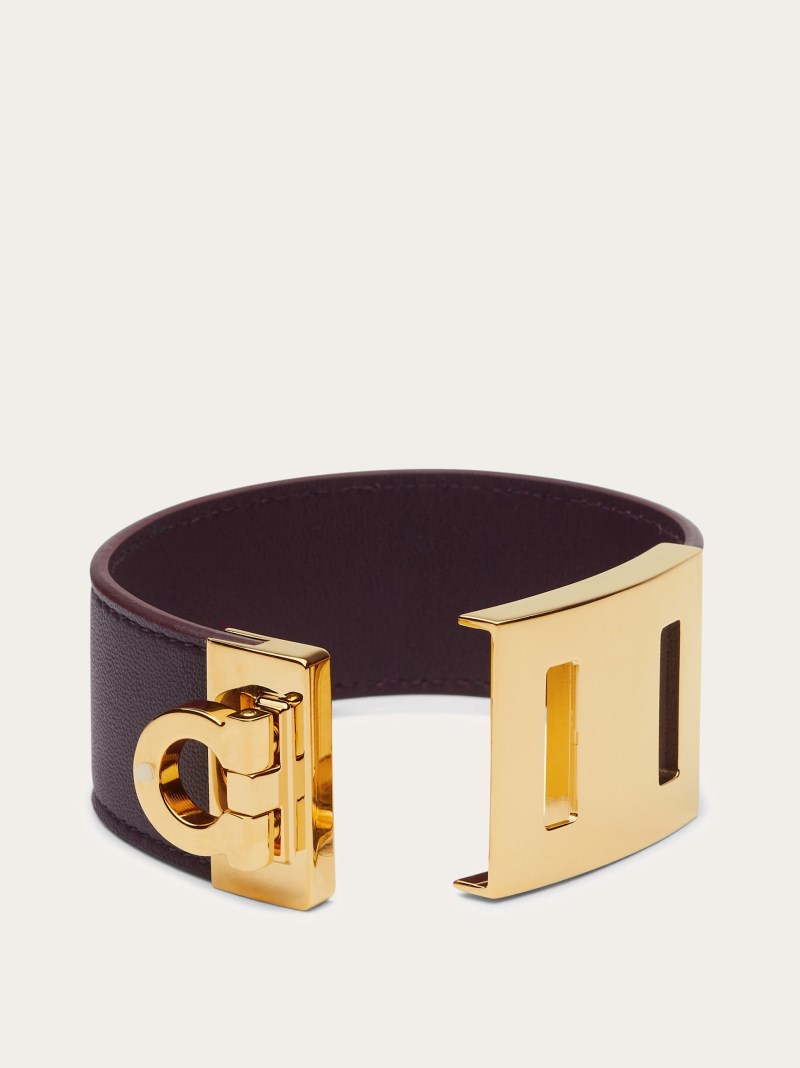 Ferragamo | Women's Gancini Bracelet - Gold/Pink (Size 15)