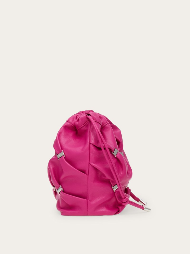 Ferragamo | Women's Mini Bucket Bag With Vara Bows - Cerise Pink