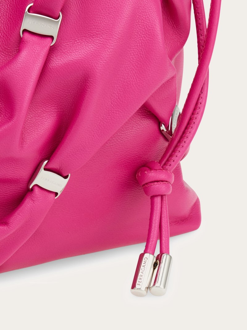 Ferragamo | Women's Mini Bucket Bag With Vara Bows - Cerise Pink