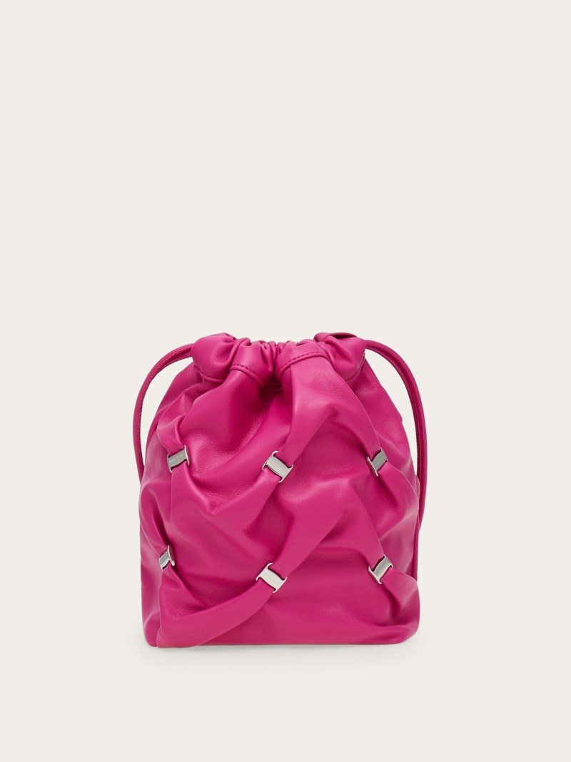 Ferragamo | Women's Mini Bucket Bag With Vara Bows - Cerise Pink