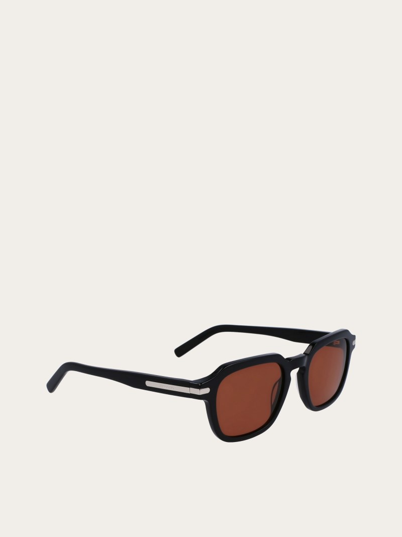 Ferragamo | Men's Sunglasses - Black/Brown
