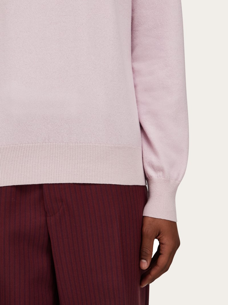 Ferragamo | Men's Crew Neck Sweater - Orchid Pink