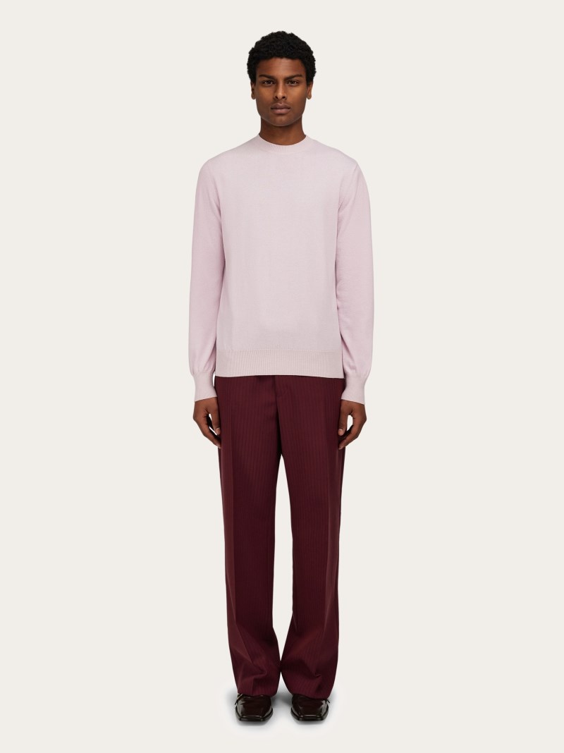 Ferragamo | Men's Crew Neck Sweater - Orchid Pink