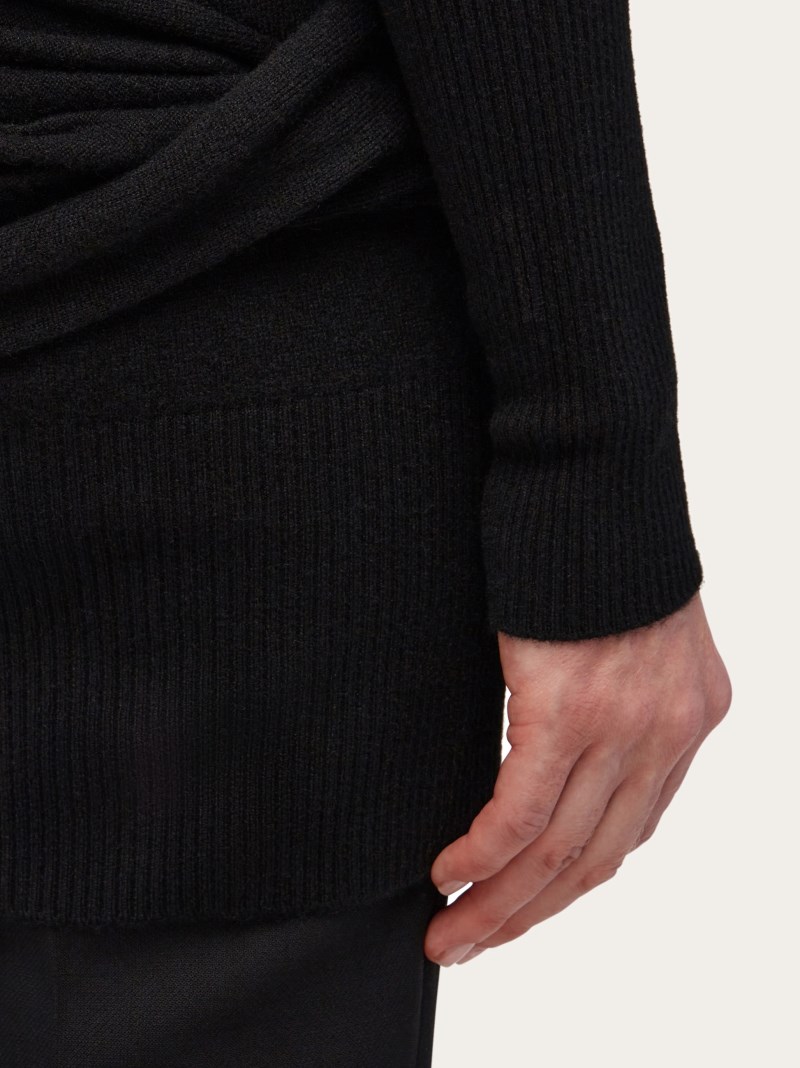 Ferragamo | Women's Knitted Polo Dress - Black