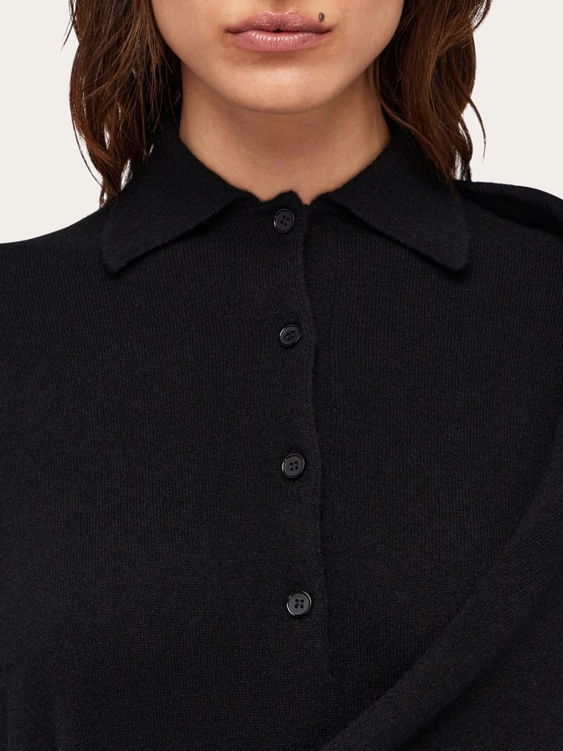 Ferragamo | Women's Knitted Polo Dress - Black