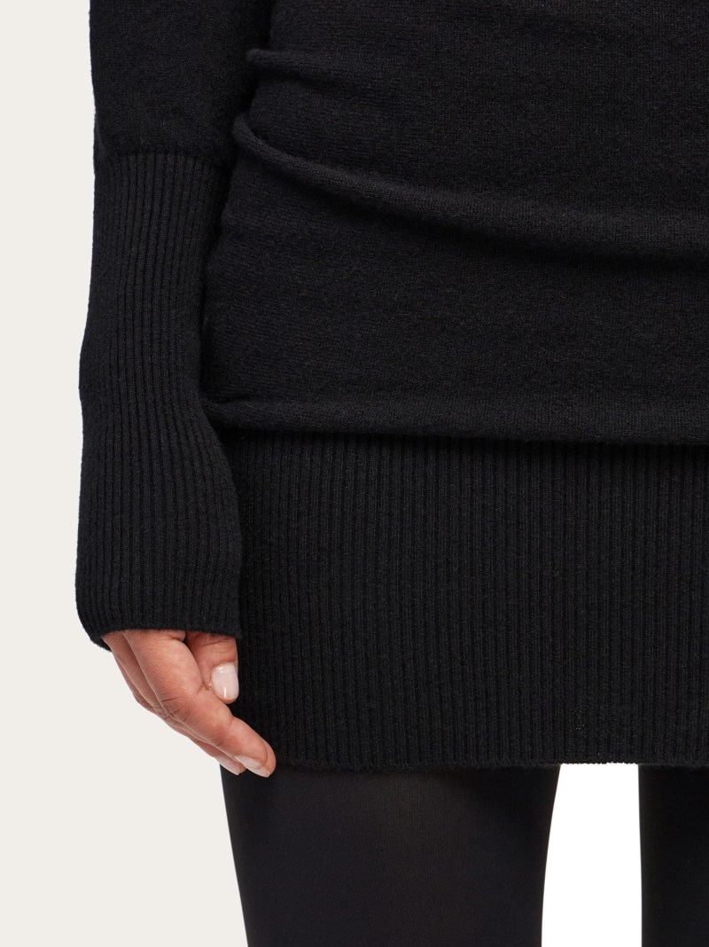 Ferragamo | Women's Knitted Polo Dress - Black