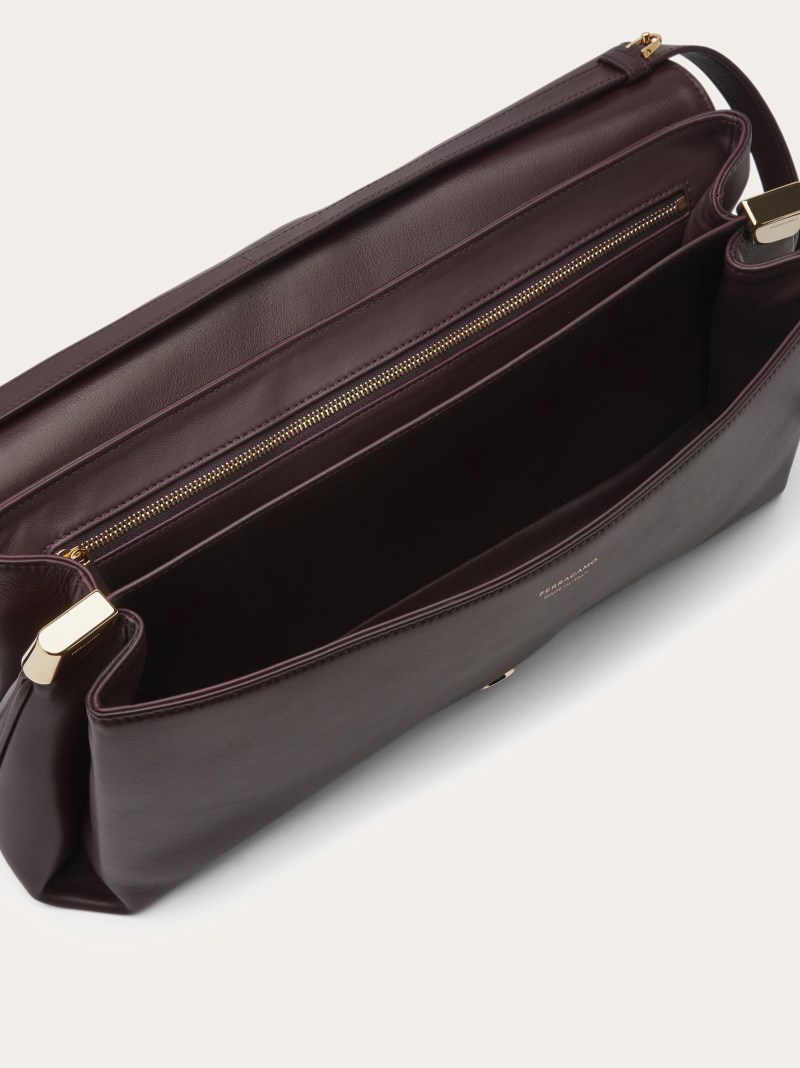 Ferragamo | Women's Front Flap Crossbody Bag - Oxblood