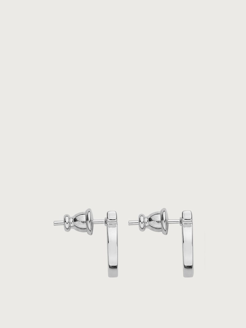 Ferragamo | Women's Gancini Earrings - Palladium (L)