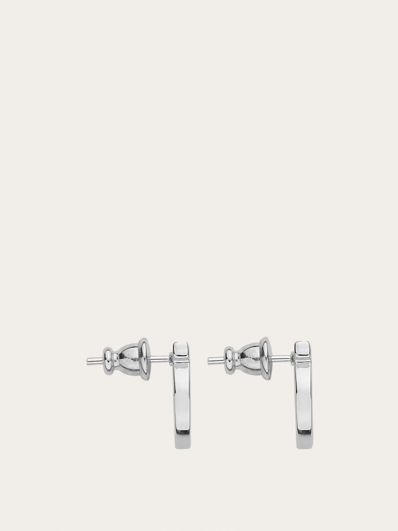 Ferragamo | Women's Gancini Earrings - Palladium (L)
