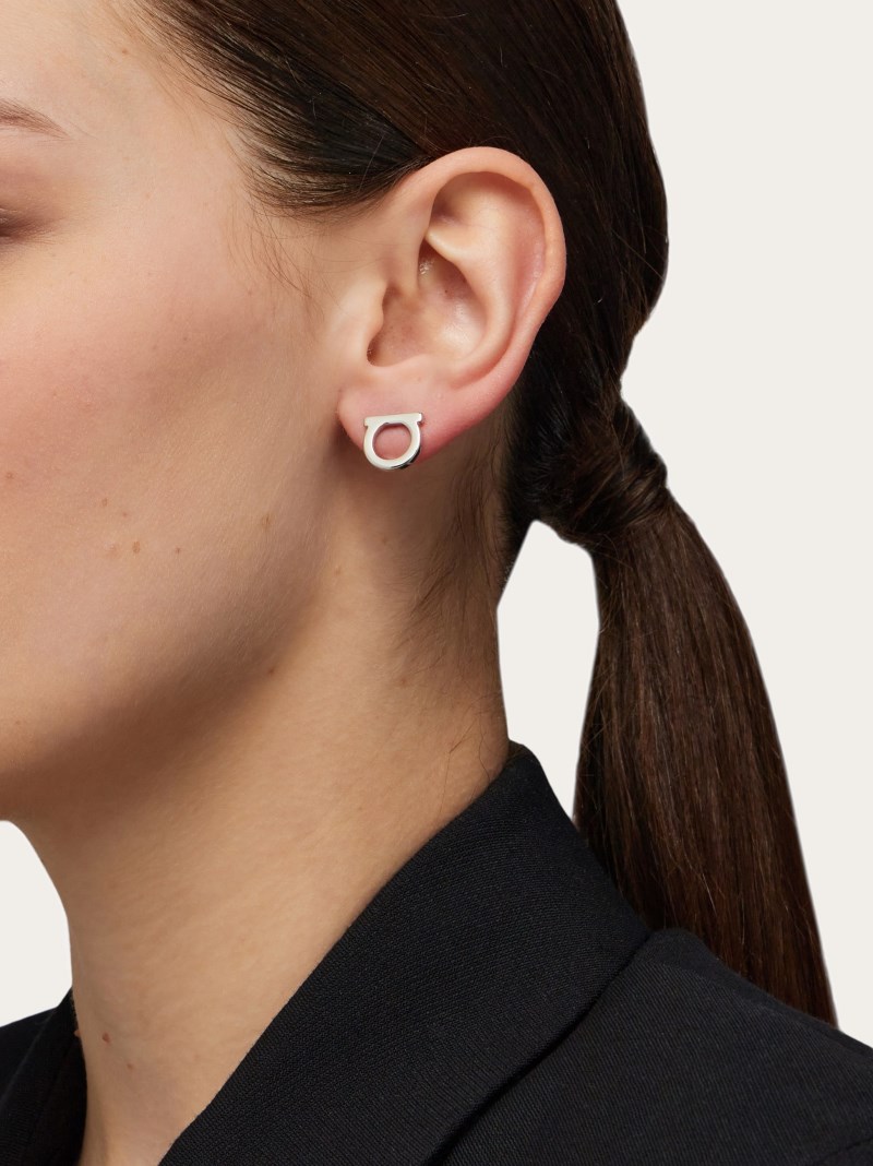 Ferragamo | Women's Gancini Earrings - Palladium (L)