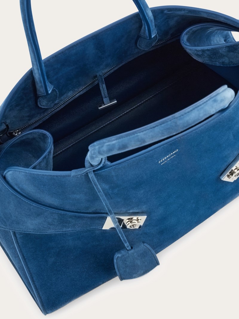 Ferragamo | Women's Hug Handbag - Teal Blue