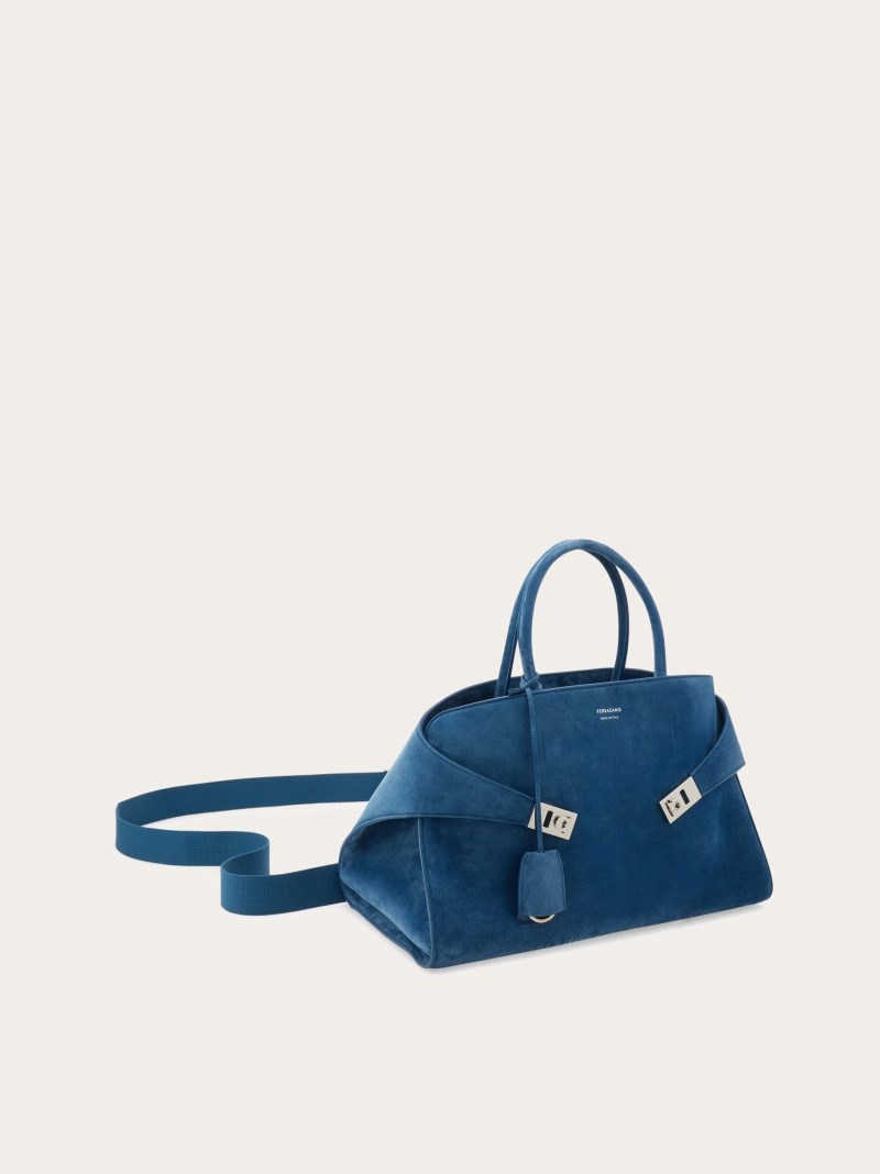 Ferragamo | Women's Hug Handbag - Teal Blue