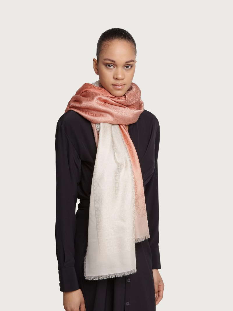 Ferragamo | Women's Gancini Shawl - Pink/Ivory