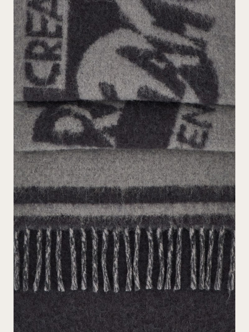 Ferragamo | Men's Venna Logo Scarf - Charcoal/Grey