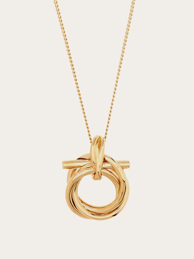 Ferragamo | Women's Gancini Pendant Necklace - Gold