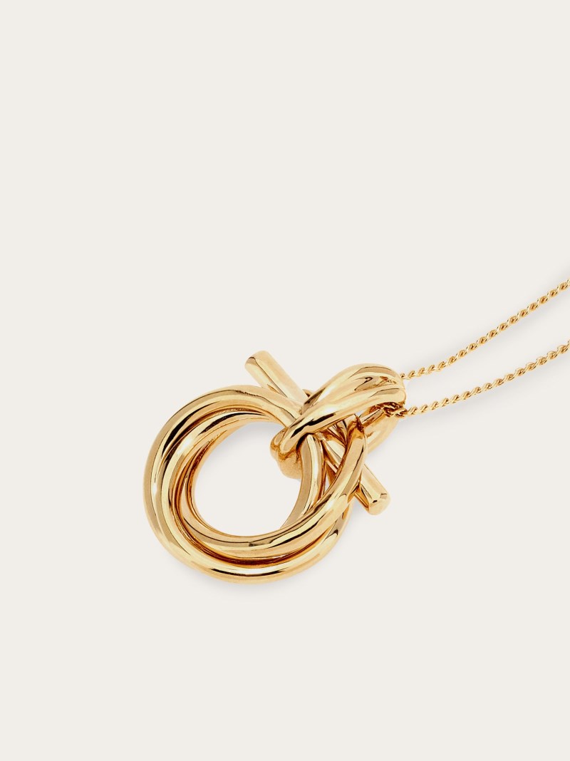 Ferragamo | Women's Gancini Pendant Necklace - Gold