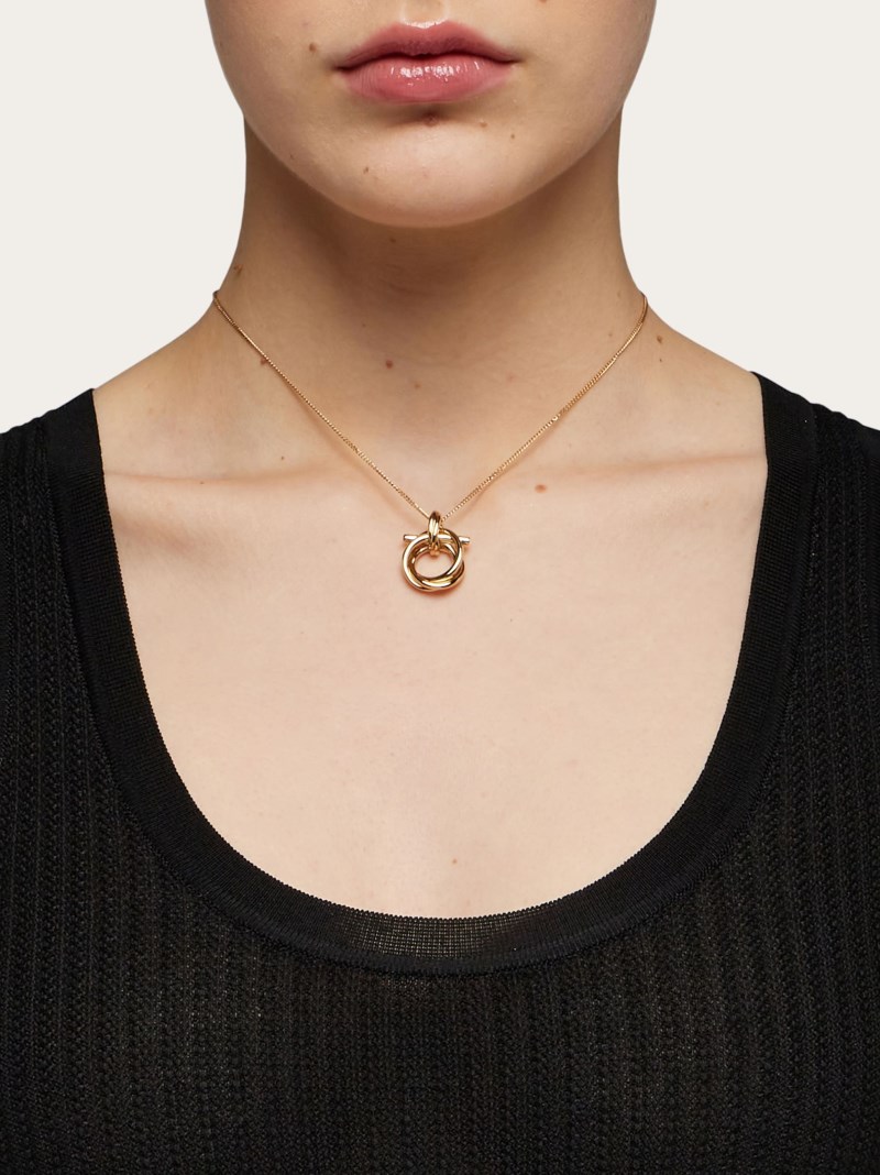 Ferragamo | Women's Gancini Pendant Necklace - Gold