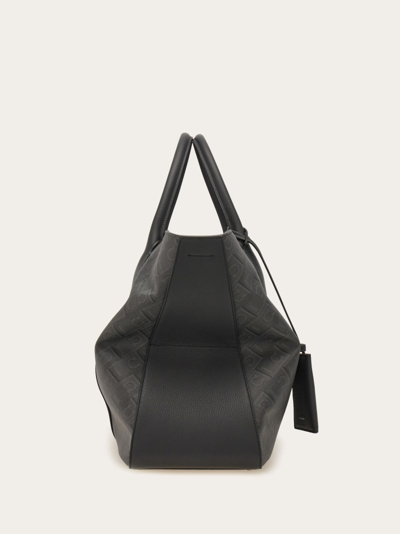 Ferragamo | Women's Bicolor Tote Bag - Black/Grey