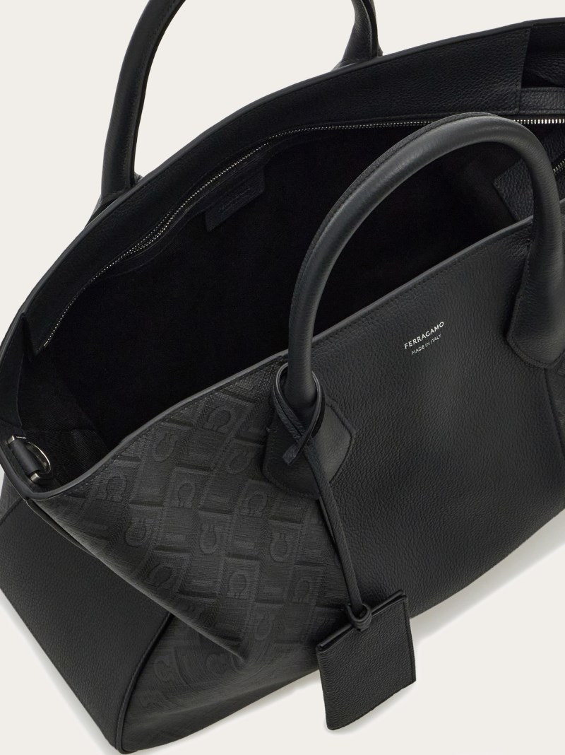 Ferragamo | Women's Bicolor Tote Bag - Black/Grey