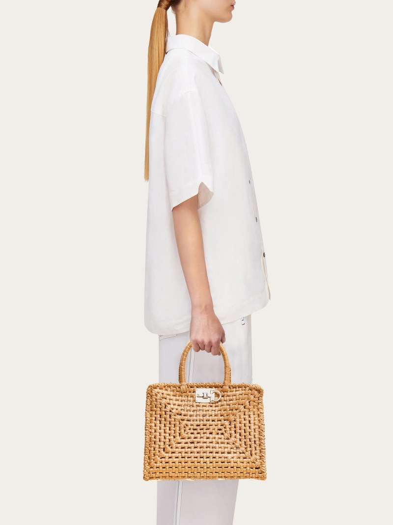 Ferragamo | Women's Studio Box Bag - Natural