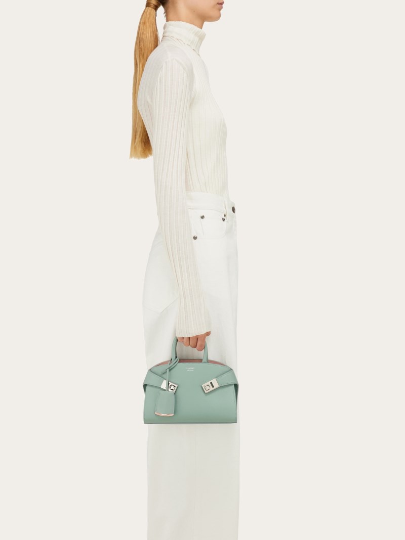 Ferragamo | Women's Hug Bicolor Handbag - Nylund Pink/Lucky Charme