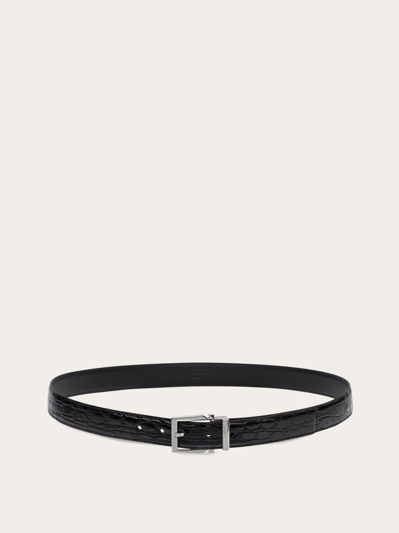 Ferragamo | Men's Adjustable Gancini Belt - Black