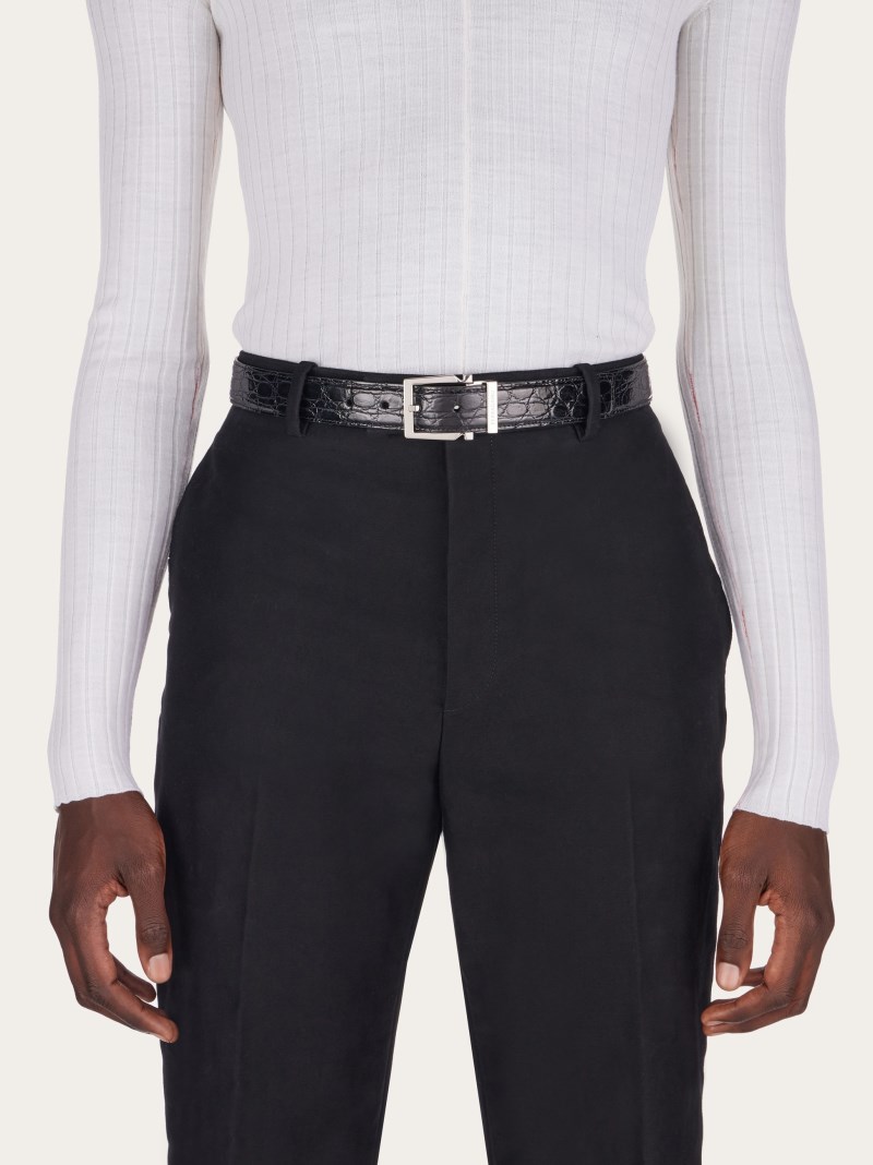 Ferragamo | Men's Adjustable Gancini Belt - Black