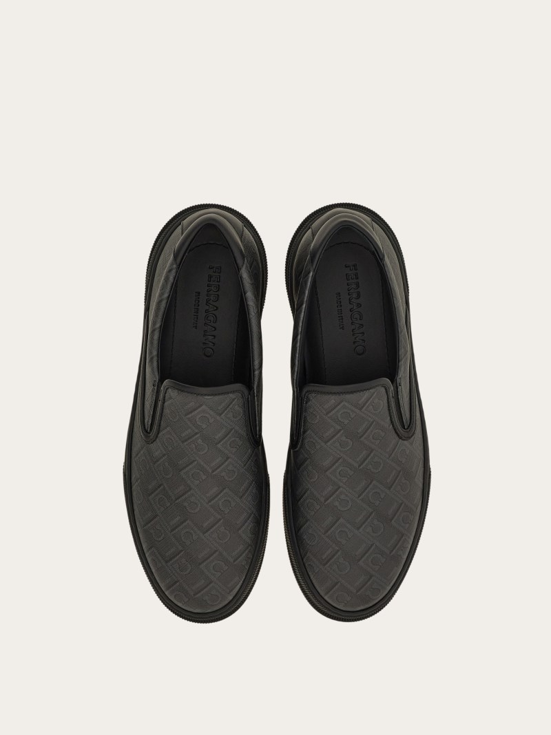 Ferragamo | Men's Slip On Sneaker - Black