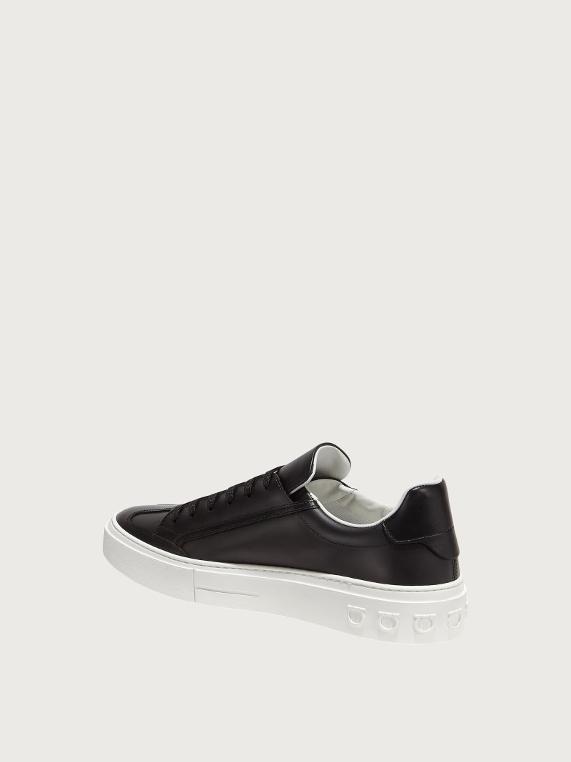 Ferragamo | Men's Gancini Sneaker - White/Black