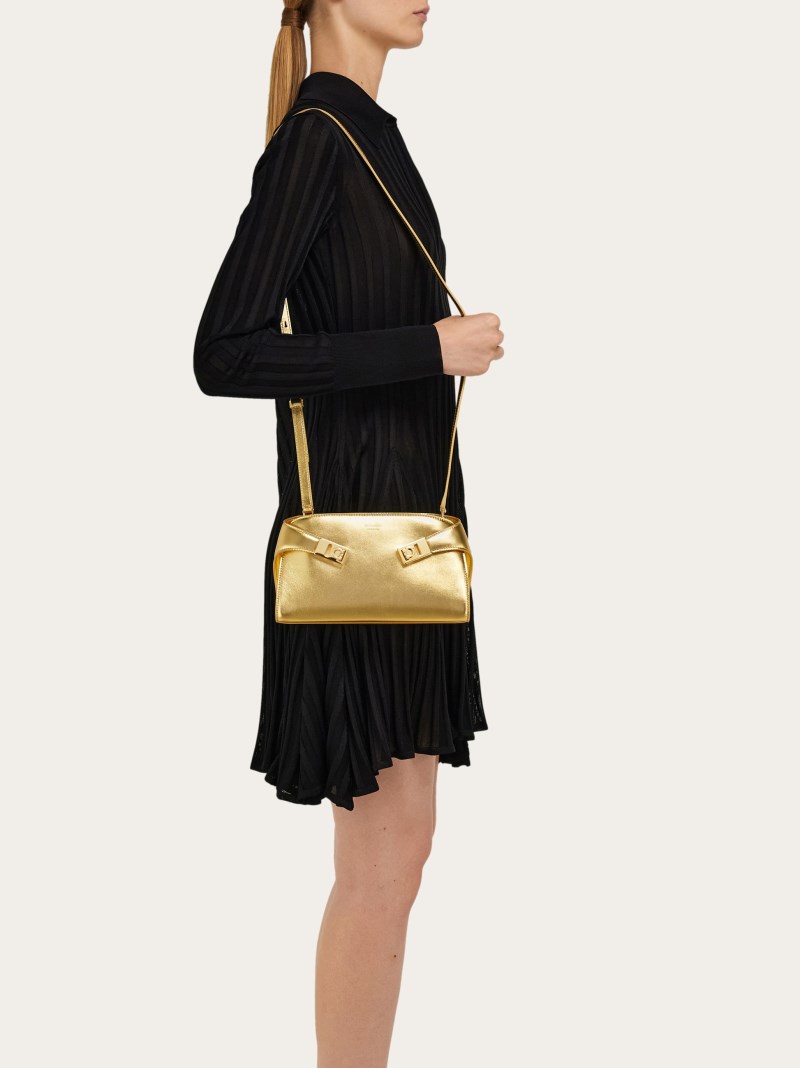 Ferragamo | Women's Metallic Hug Mini Crossbody Bag - Gold