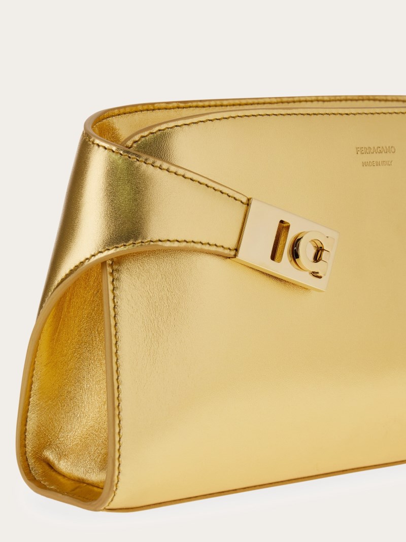 Ferragamo | Women's Metallic Hug Mini Crossbody Bag - Gold