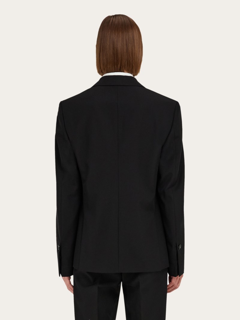 Ferragamo | Men's Tailored Single-Breasted Blazer - Black