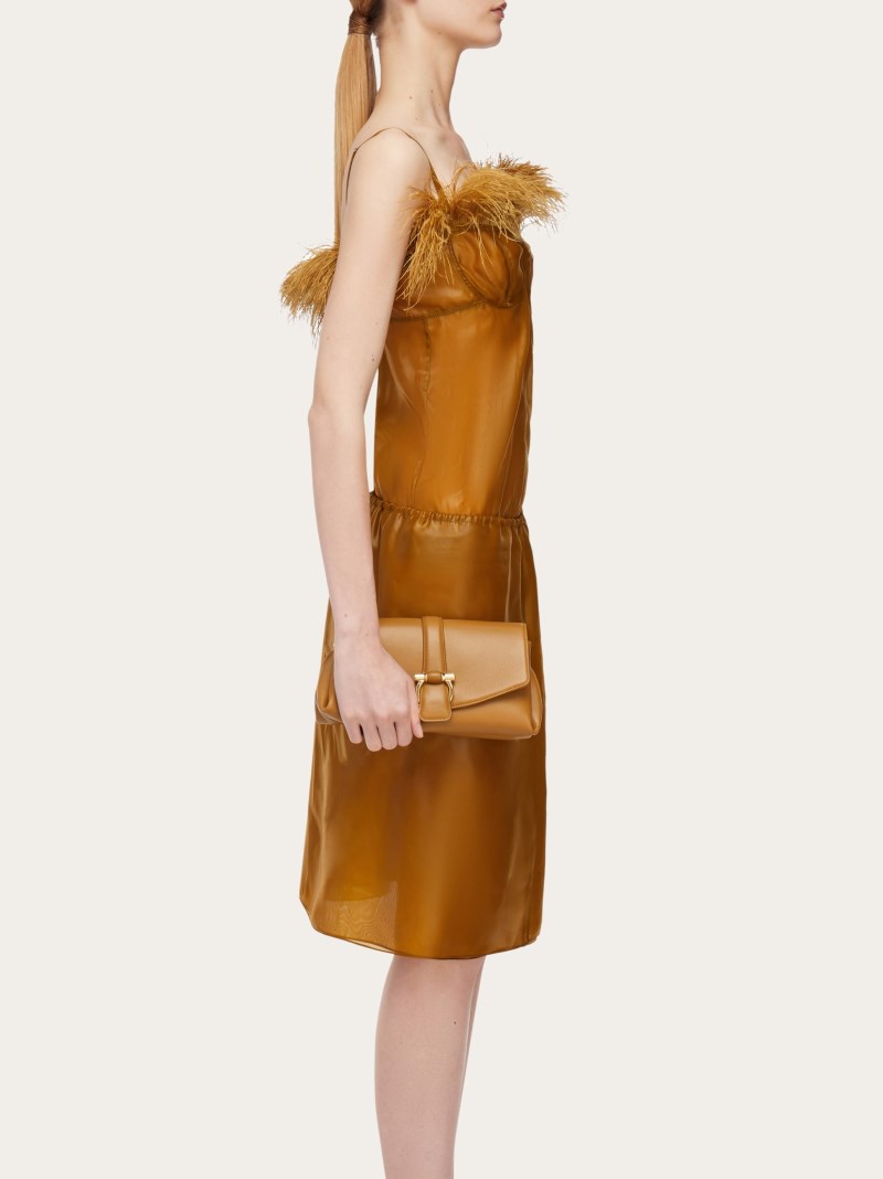 Ferragamo | Women's Front Flap Crossbody Bag - Burnt Ocher