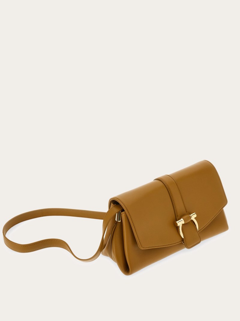 Ferragamo | Women's Front Flap Crossbody Bag - Burnt Ocher