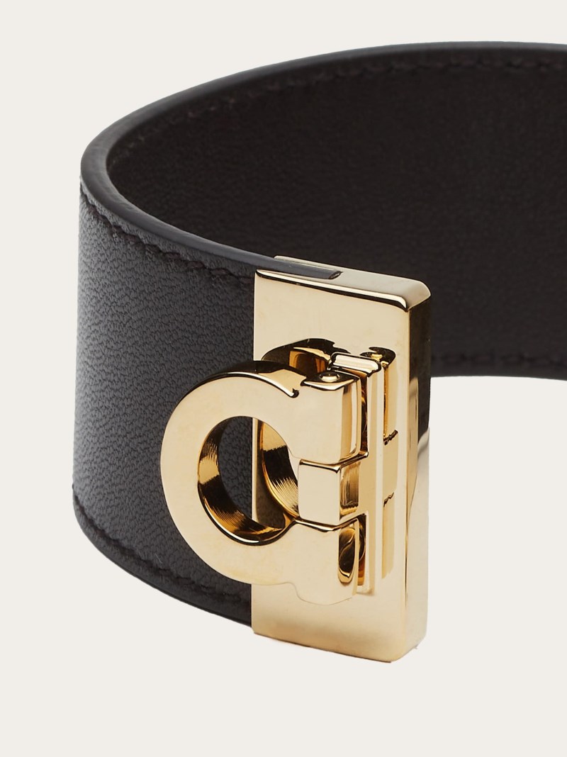 Ferragamo | Women's Gancini Bracelet - Black (Size 15)