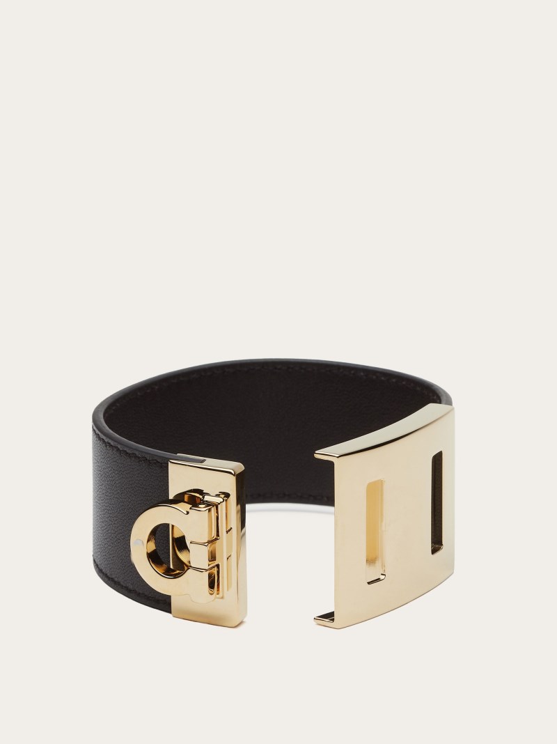 Ferragamo | Women's Gancini Bracelet - Black (Size 15)