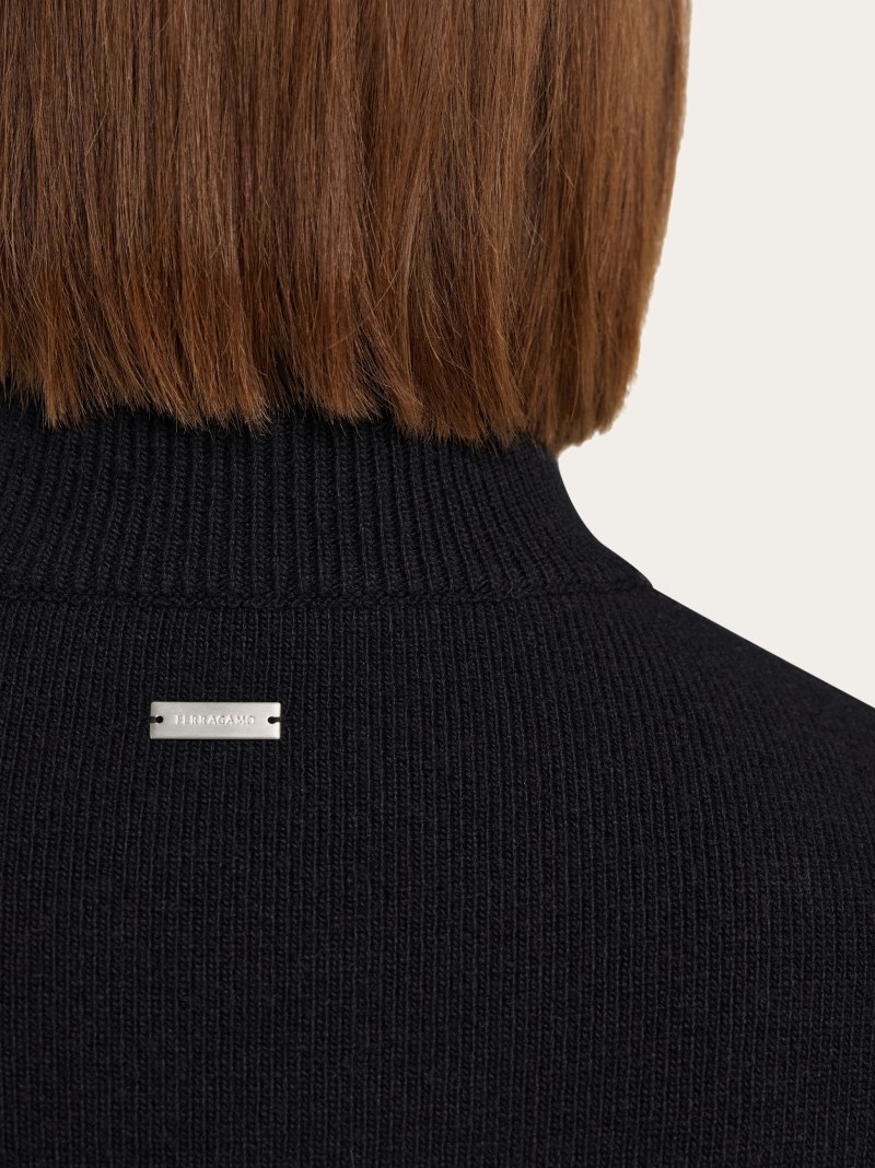 Ferragamo | Men's Knitted Bomber Jacket - Black