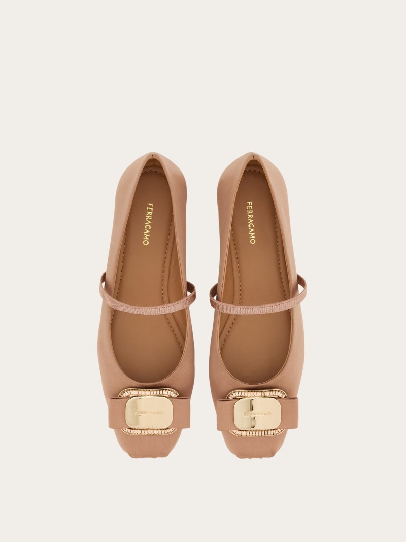 Ferragamo | Women's New Vara Plate Ballet Flat - Pink