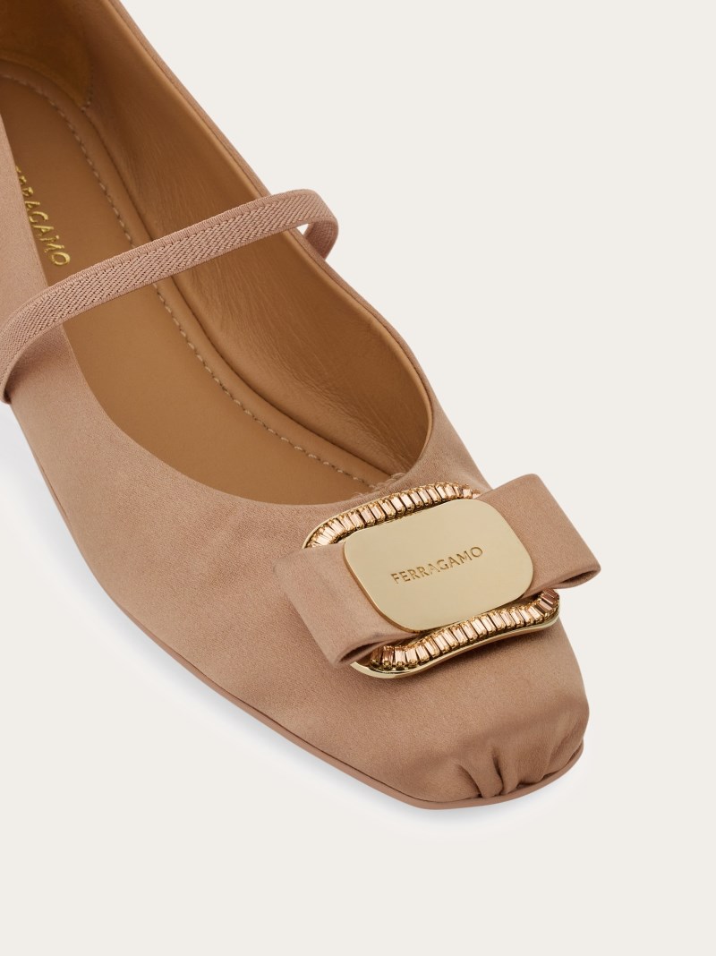 Ferragamo | Women's New Vara Plate Ballet Flat - Pink