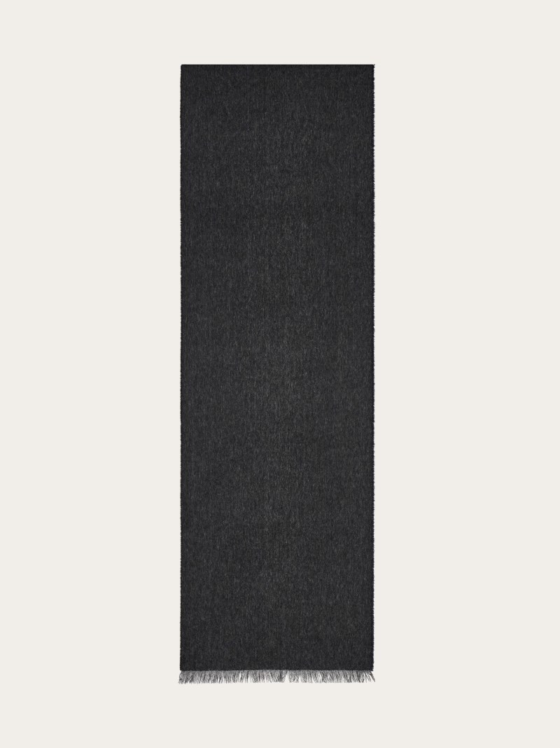 Ferragamo | Men's Cashmere Scarf - Grey/Black
