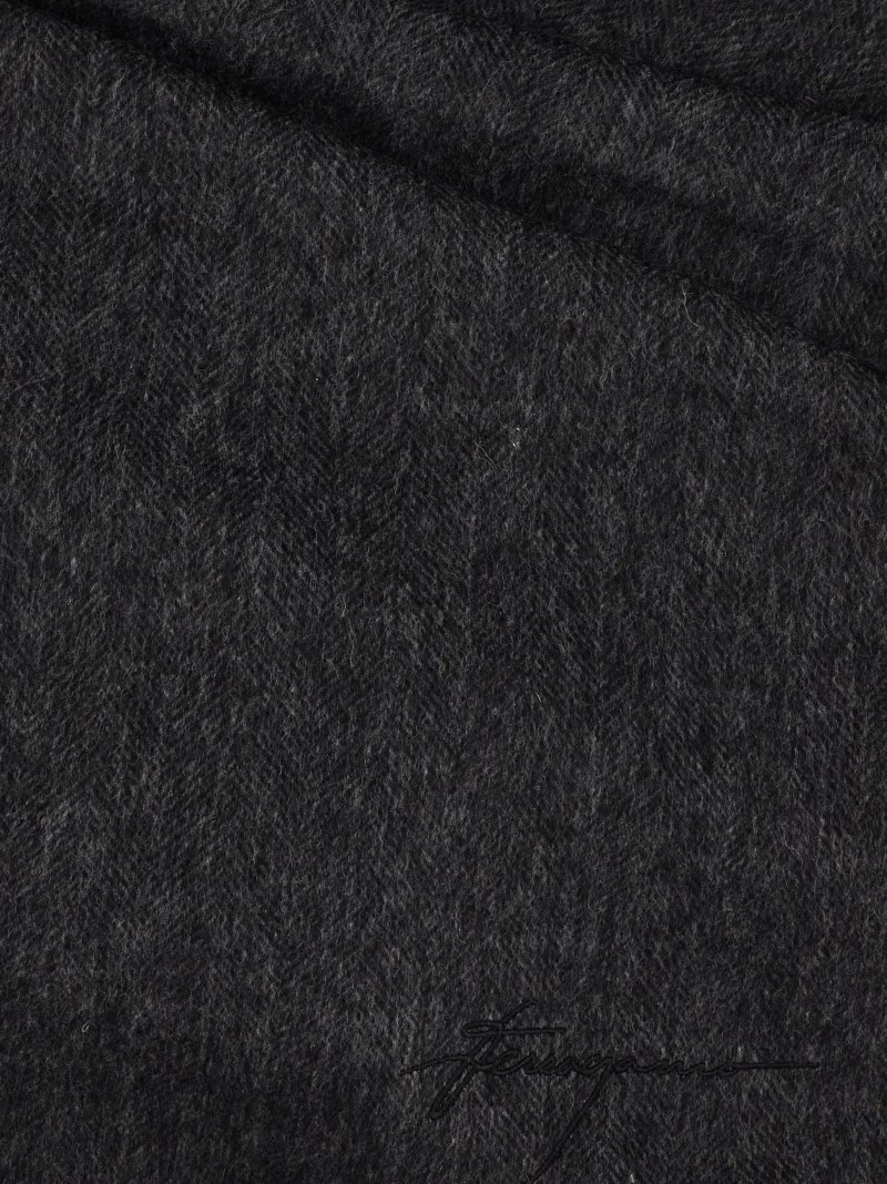 Ferragamo | Men's Cashmere Scarf - Grey/Black