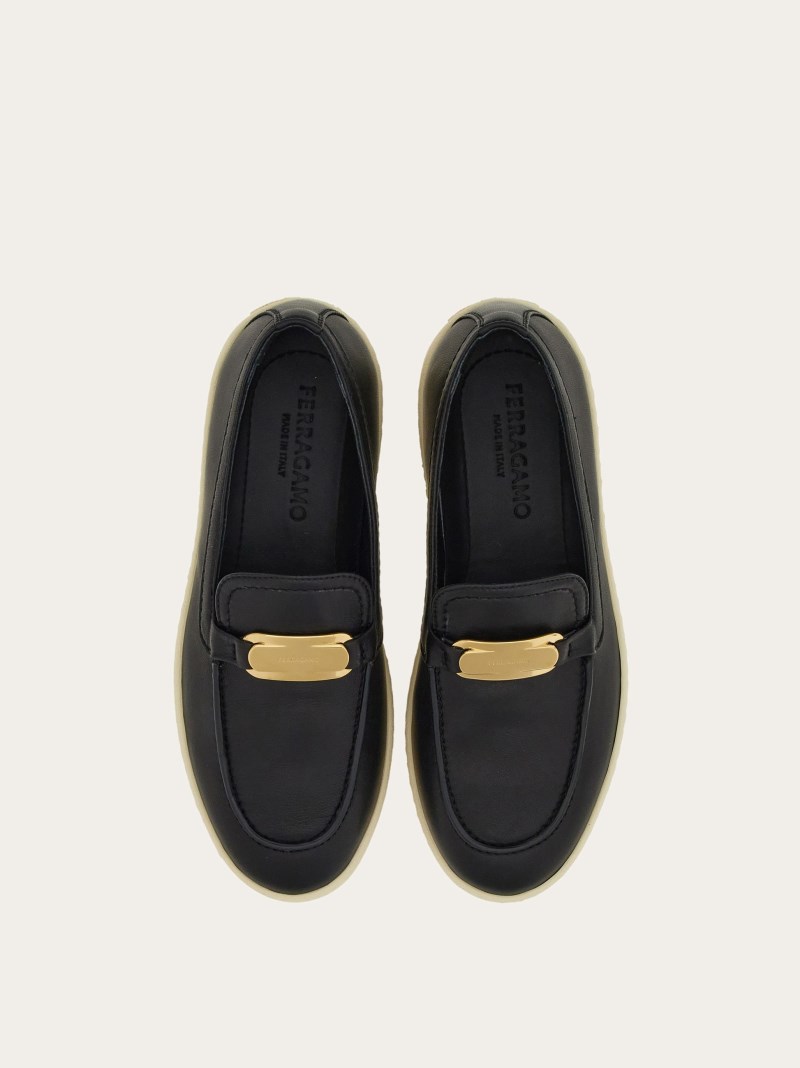 Ferragamo | Women's New Vara Buckle Slip On - Black