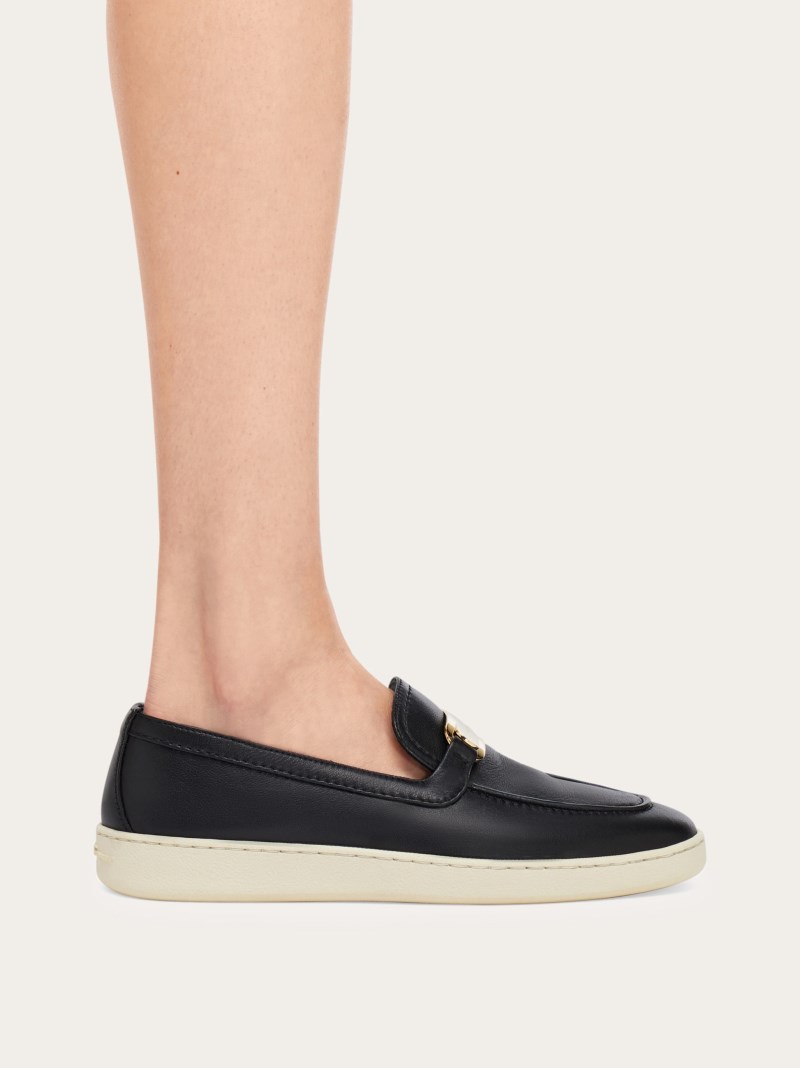 Ferragamo | Women's New Vara Buckle Slip On - Black