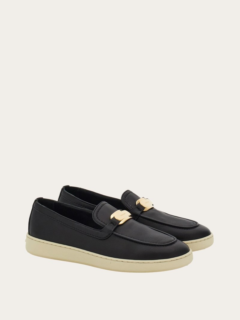 Ferragamo | Women's New Vara Buckle Slip On - Black